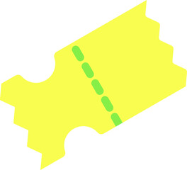 Poster - Isolated Ticket Icon In Yellow Color.