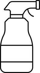 Canvas Print - Spray Bottle Icon in Black Outline.