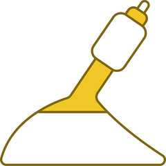 Sticker - Handbrake Icon In Yellow And White Color.