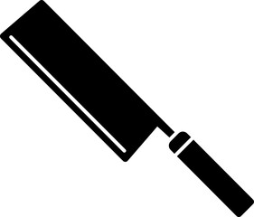 Poster - Cleaver Icon In Black And White Color.