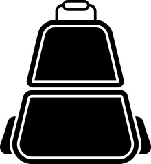 Sticker - Backpack Icon In Black And White Color.