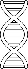 Poster - Illustration Of DNA Structure Icon In Thin Line Art.