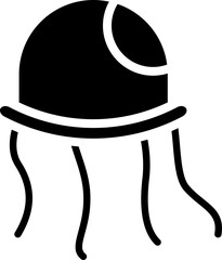 Poster - Jellyfish Icon In Glyph Style.