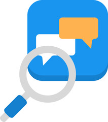 Poster - Colorful Search Chat Icon In Flat Style.