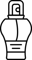 Poster - Perfume Bottle Icon In Black Line Art.