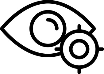 Poster - Eye Focus Or Target Icon In Black Line Art.