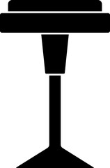 Poster - Glyph One Legged Stool Icon In Flat Style.