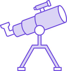 Sticker - Illustration of Telescope Icon in Flat Style.