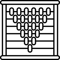 Wall Mural - Black Outline Abacus Flat Icon Or Symbol.