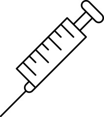 Canvas Print - Syringe Icon In Flat Style.