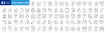 Outline Web Icons Set - Construction, Home Repair Tools. Thin Line Web Icons Collection. Simple Vector Illustration