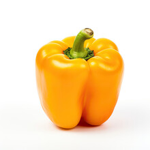 Yellow Bell Pepper On White Background