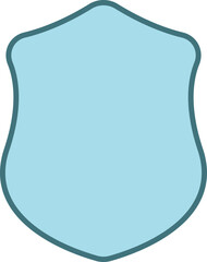 Sticker - Blue Shield Icon In Flat Style.