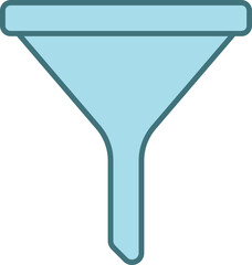 Poster - Isolated Funnel Icon In Blue Color.