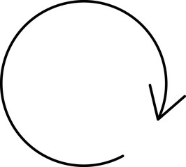 Poster - Circular Rotate Arrow Icon In Black Color.