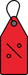 Sticker - Discount Offer Tag Icon In Red Color.