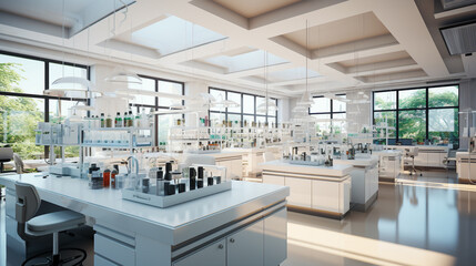 Poster - Modern laboratory.