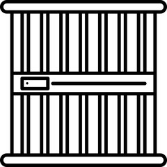 Sticker - Illustration Of Lockup Icon In Line Art.