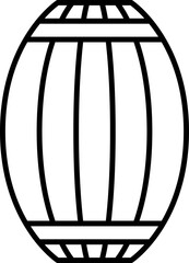 Sticker - Flat Style Barrel Icon In Black Thin Line.