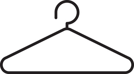 Sticker - Illustration Of Cloth Hanger Icon In Black Stroke.