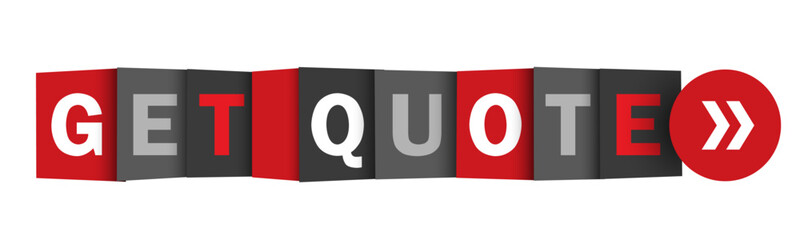 GET QUOTE red and gray vector web button