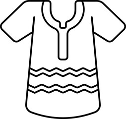 Sticker - Line Art Illustration Of Native Suit Icon.