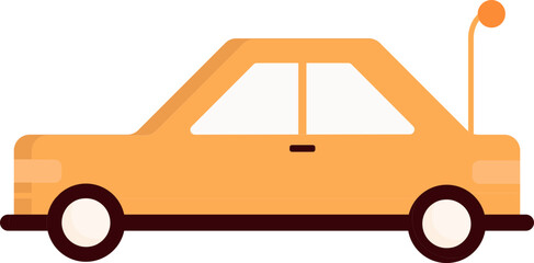 Canvas Print - Trunk Open Car Orange Icon Or Symbol.