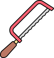 Sticker - Flat Style Coping Saw Colorful Icon.