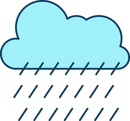 Poster - Flat Illustration Of Raining Cloud Icon.