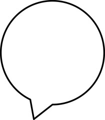 Canvas Print - Chat Bubble Icon In Black Line Art.