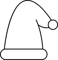 Wall Mural - Isolated Conical Hat Icon In Line Art.