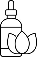 Wall Mural - Isolated Diffuser Or Essential Oil Bottle In Line Art.