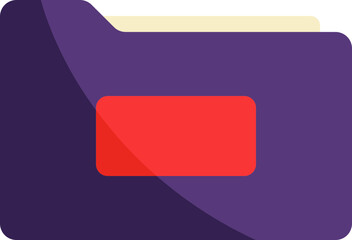 Poster - Red And Purple Folder Icon In Flat Style.