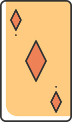 Poster - Isolated Playing Card Icon In Flat Design.