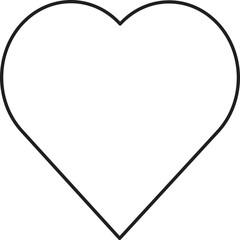 Poster - Isolated Heart Icon in B&w Color.