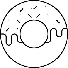 Wall Mural - Isolated Donuts Icon In Stroke Style.