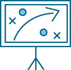 Poster - Illustration Of Tactical Strategy On Presentation Board Icon.