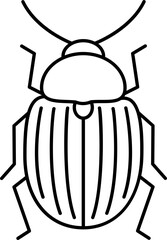 Wall Mural - Thin Line Art Of Colorado Beetle Icon.