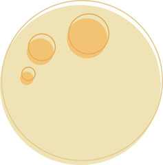 Poster - Yellow Full Moon Icon Or Symbol.