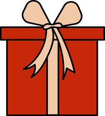 Poster - Isolated Gift Box Icon In Flat Style.