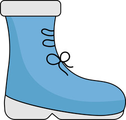 Wall Mural - Flat Illustration Of Blue And Grey Boot Icon.