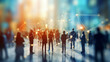© Chanelle/Peopleimages - AI - View of a crowd with a network of connections. Big data, smart city, wifi concept.