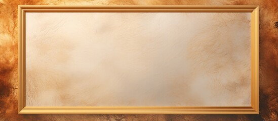 Leinwandbilder - Isolated gold frame on a isolated pastel background Copy space