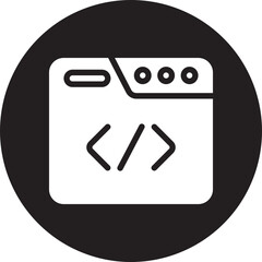 programming glyph icon