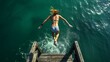 © Karen - Woman diving into the ocean