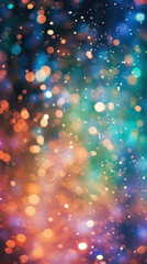 Wall Mural - Glitter colorful light bokeh background