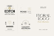 © KozyPlace - Vintage Flower logo template illustration for branding