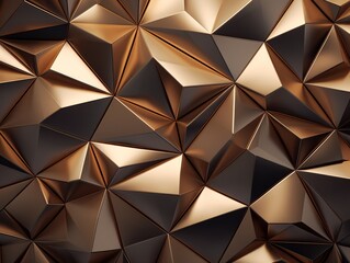  golden background. triangular golden shapes.glamour. generative ai.