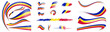 © doom.ko - Romania, Moldova, Chad and Andorra flag set elements, vector illustration on a white background
