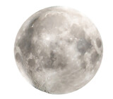 Fototapeta Na ścianę - Full moon in PNG isolated on transparent background